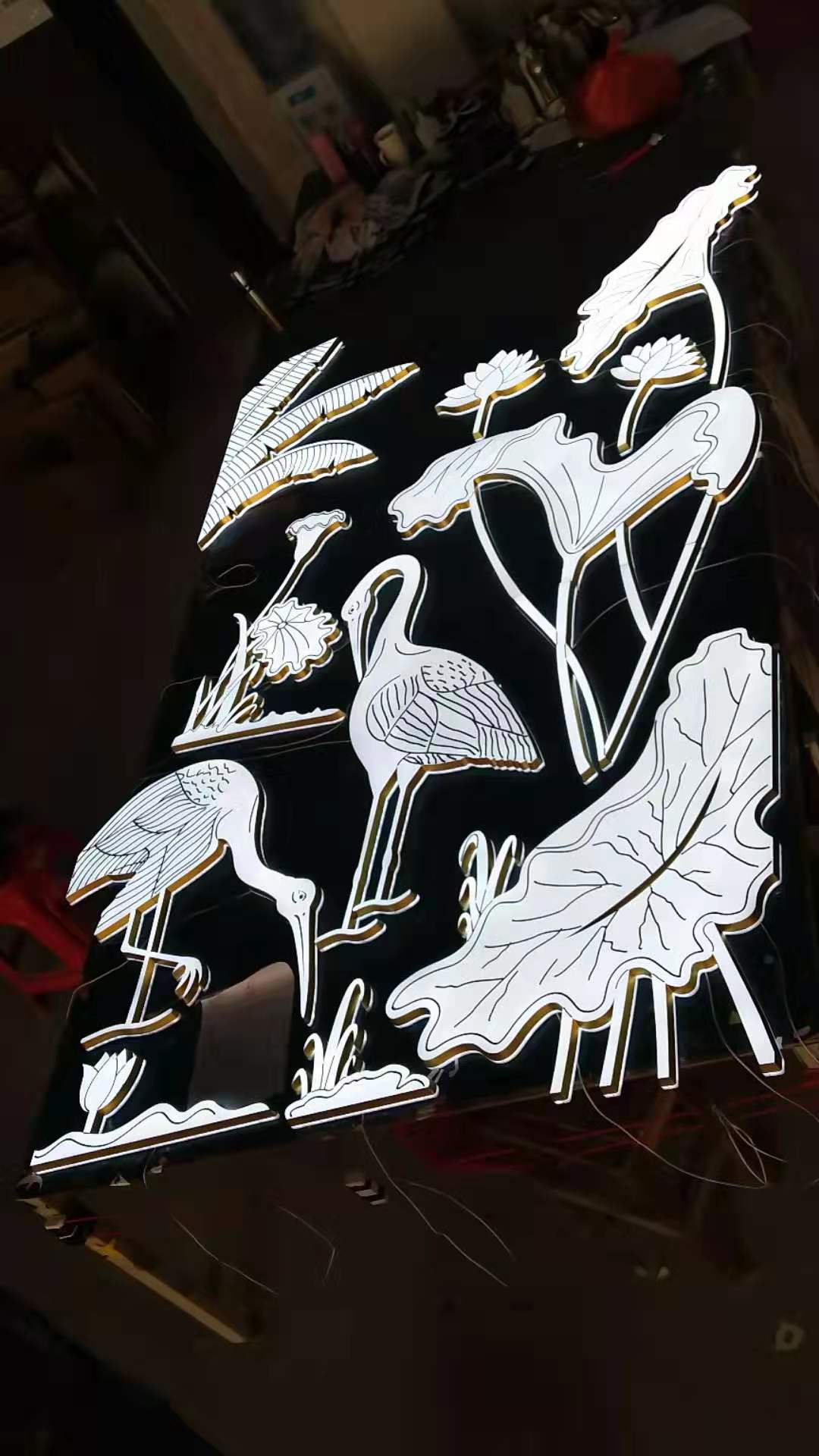 三維斜雕立體字